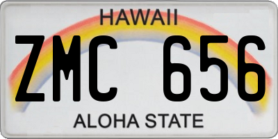 HI license plate ZMC656