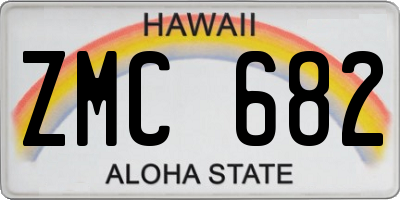 HI license plate ZMC682