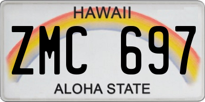 HI license plate ZMC697