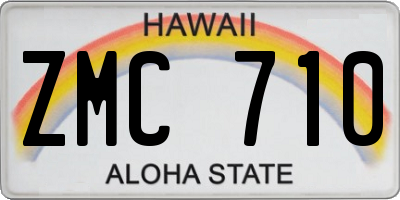 HI license plate ZMC710