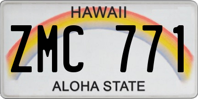 HI license plate ZMC771