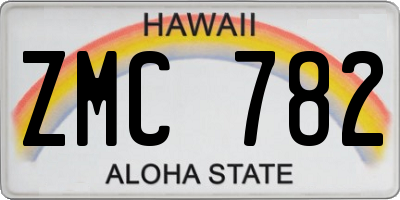 HI license plate ZMC782
