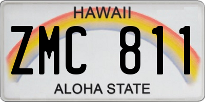 HI license plate ZMC811