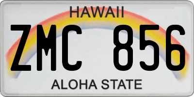 HI license plate ZMC856