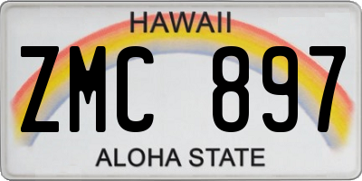HI license plate ZMC897