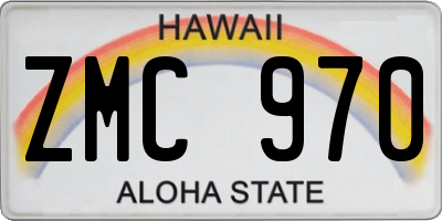 HI license plate ZMC970