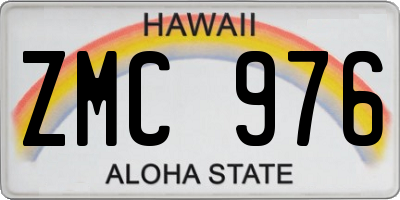 HI license plate ZMC976