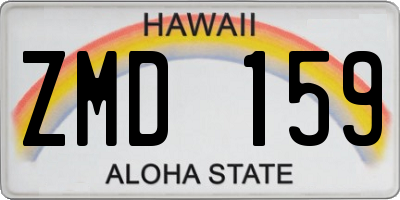 HI license plate ZMD159