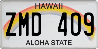 HI license plate ZMD409
