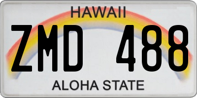 HI license plate ZMD488
