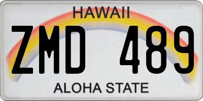 HI license plate ZMD489