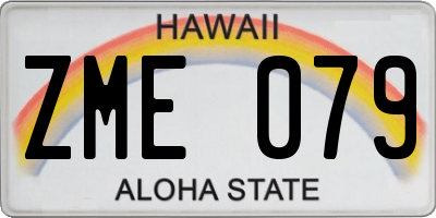 HI license plate ZME079