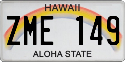 HI license plate ZME149