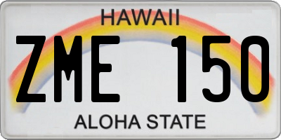 HI license plate ZME150