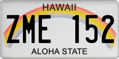 HI license plate ZME152
