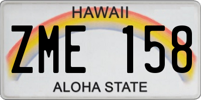 HI license plate ZME158
