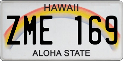 HI license plate ZME169