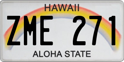 HI license plate ZME271
