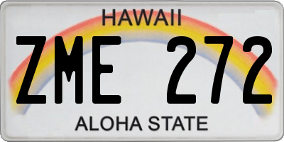 HI license plate ZME272