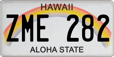 HI license plate ZME282