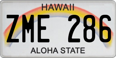 HI license plate ZME286