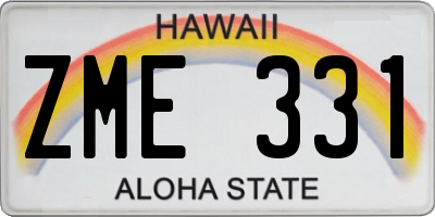 HI license plate ZME331