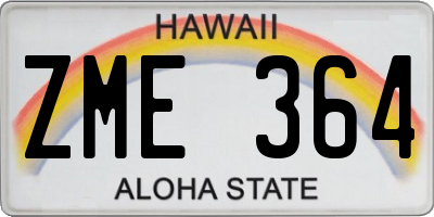 HI license plate ZME364
