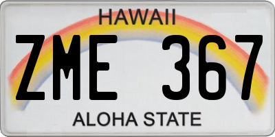 HI license plate ZME367