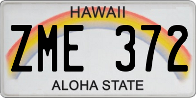 HI license plate ZME372