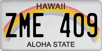 HI license plate ZME409