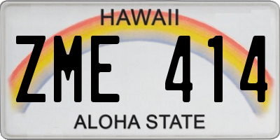 HI license plate ZME414