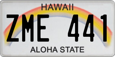 HI license plate ZME441