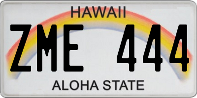 HI license plate ZME444