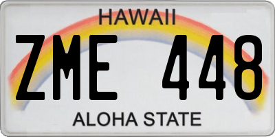 HI license plate ZME448