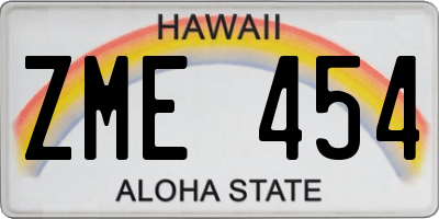 HI license plate ZME454