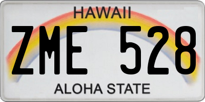 HI license plate ZME528