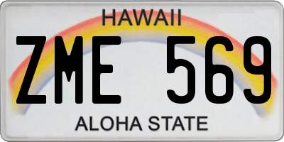 HI license plate ZME569