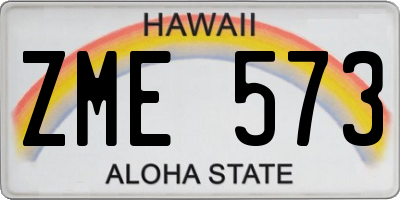 HI license plate ZME573