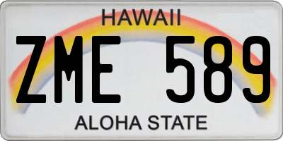 HI license plate ZME589