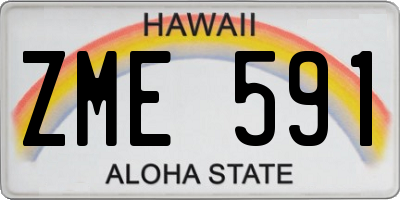 HI license plate ZME591