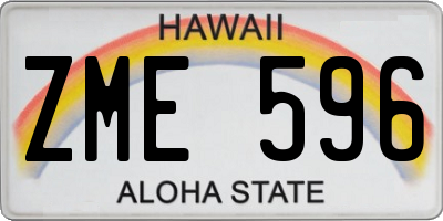 HI license plate ZME596