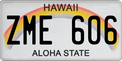 HI license plate ZME606
