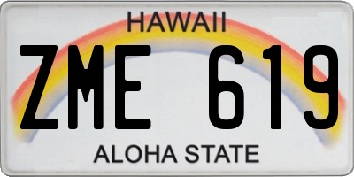 HI license plate ZME619