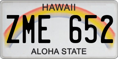 HI license plate ZME652