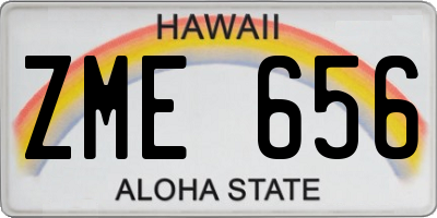 HI license plate ZME656