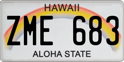 HI license plate ZME683