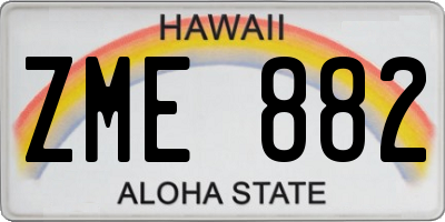 HI license plate ZME882