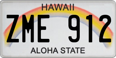 HI license plate ZME912