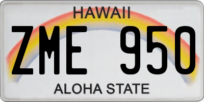 HI license plate ZME950
