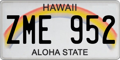 HI license plate ZME952